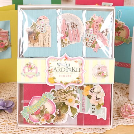 Eno Greeting Vintage Card Making Kit 12 Blank Greeting Cards with Envelopes Decoupage Scrapbooking Card Craft: SCB06