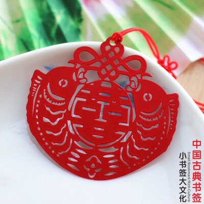 Metalen blauw en wit porselein chinese klassieke stijl paperclips grappige kawaii bladwijzer briefpapier markeerclip kinderen: Ik