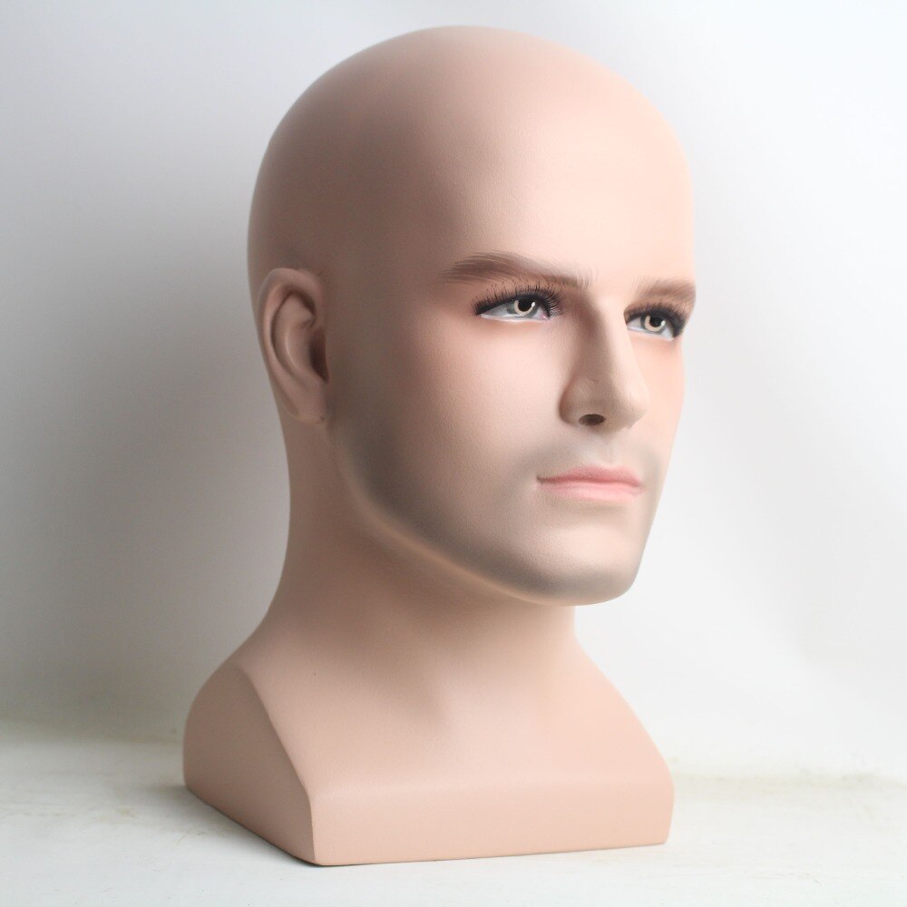 Realistic Fiberglass Male Mannequin Head For Wig And Sunglasses Display