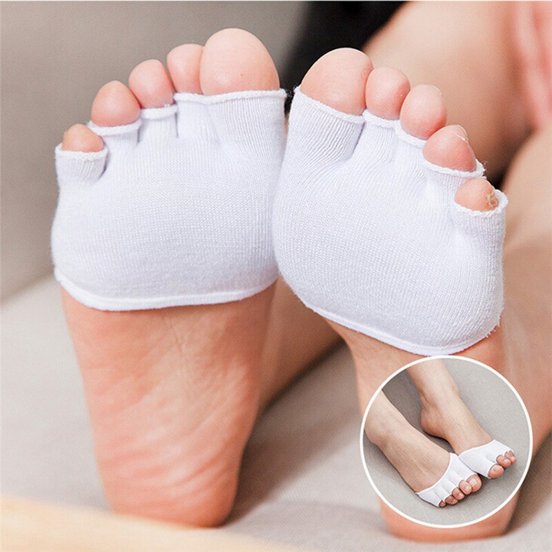 1 Pair Sweat Absorb Invisible Soft Foot Care Unisex Forefoot Nursing Toe Socks