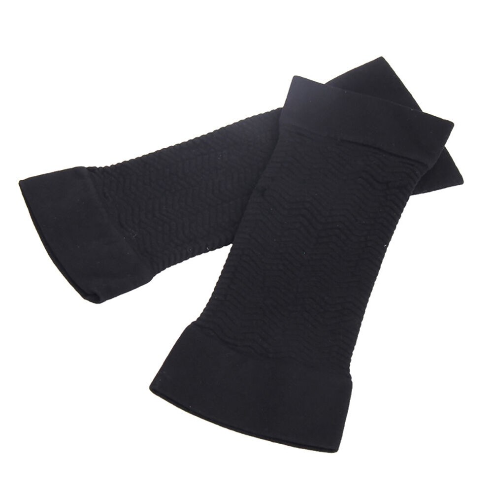1 Pair Women Slimming Arm Shaper Weight Loss Cellulite Fat Burner Wrap Belt: Black