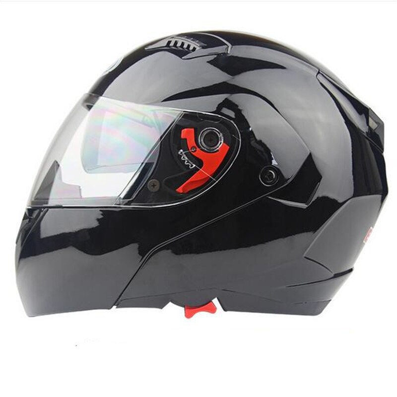 Modulaire Motorhelm Dubbel Vizier Lichtgewicht Anti-Condens Integraalhelm Motor Opklapbare Helm Voor Heren En Dames DOT/ECE-Goedgekeurde Straatfietshelm Voor Volwassenen C,L