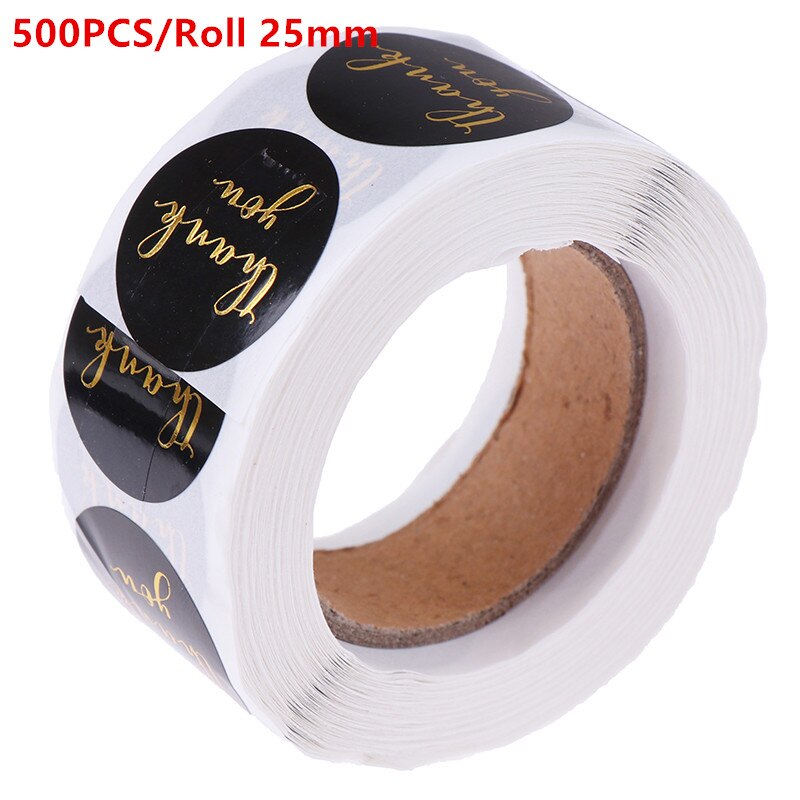 500pcs 1 inch Label Stickers Cute Circle Paper Thank You Seal labels For Your Order and Handmade Stationery Stickers: F