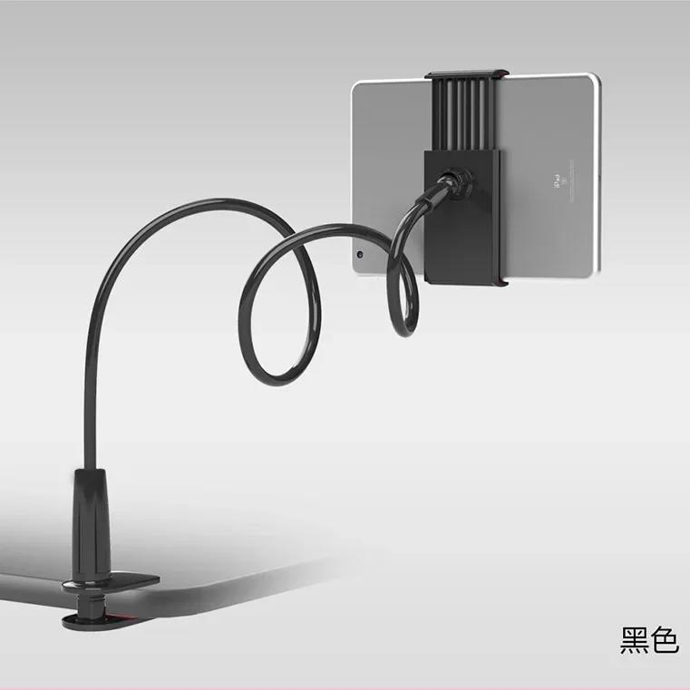 Mobiele telefoonhouder met clip, flexibele lange arm, zwanenhals, tabletbeugel en klem voor apparaten van 4-11 inch.: Wit