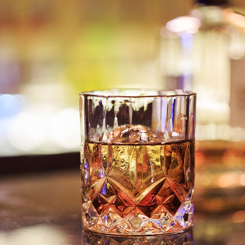 European whiskey glass household crystal glass foreign wine glass spirit wine glass diamond beer glass