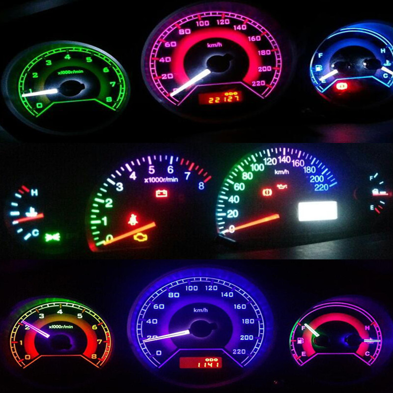 Luces LED para Interior de coche, bombilla de luz LED superbrillante de 24V, T5, W1.2W, W2W, 10 piezas