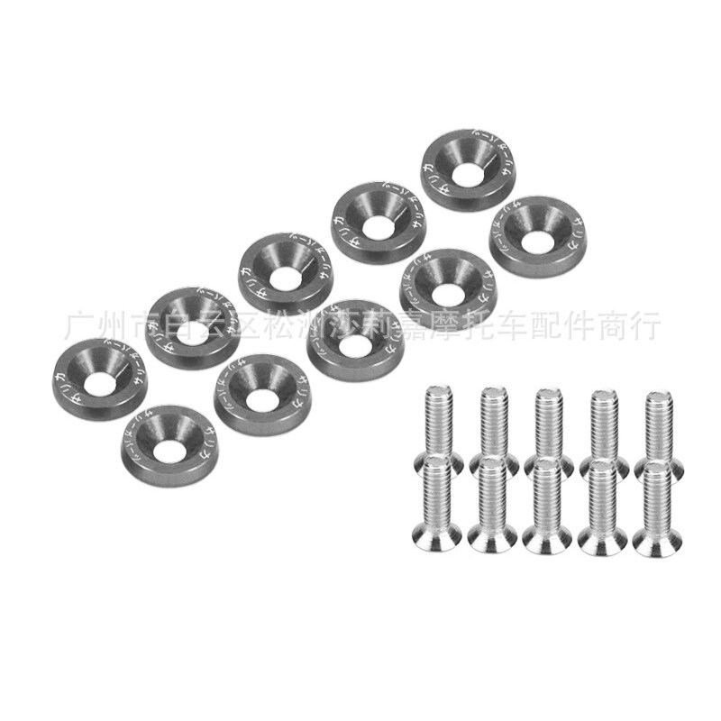 Moto tuercas 6MM moto tornillos para kawasaki honda suzuki benelli vespa yamaha harley softail tornillo accesorios de la motocicleta: Gris