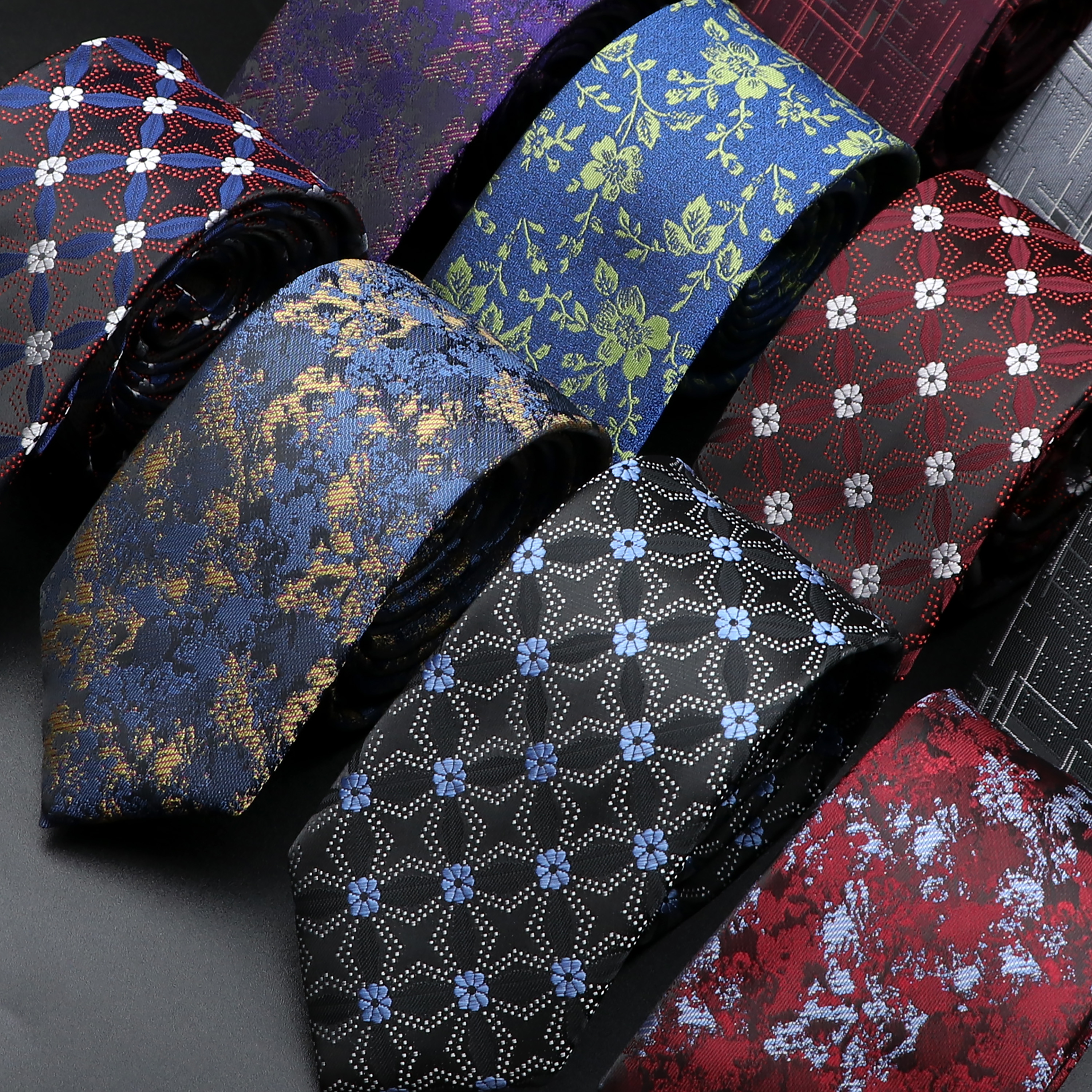 Tie Voor Mannen Klassieke Zakelijke Blauw Rood Plaid Stippen 6Cm Jacquard Stropdas Dagelijkse Slijtage Das Wedding Jurk Accessoires