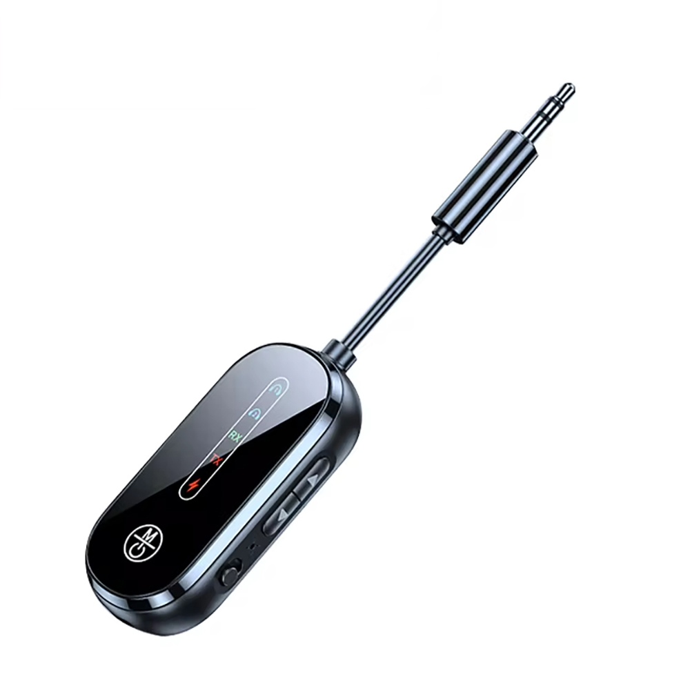 Transmetteur récepteur Audio Bluetooth 5.4 2 en 1, adaptateur sans fil AUX 3.5mm, micro pour voiture, avion, TV, haut-parleur, PC, casque, mains libres: Default Title