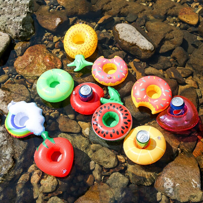 Portavasos inflable para piscina, Mini anillo flotador, juguetes de decoración para , playa, Bar, accesorios para piscina, soporte para bebidas flotante
