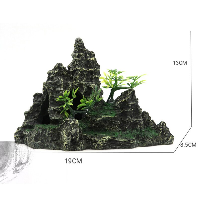 Aquarium Rockery Stone Aquatic Ornaments Fish Tank Landscaping Simulation Landscape Resin Rockery Stone Pet Accessoriess: AX-04