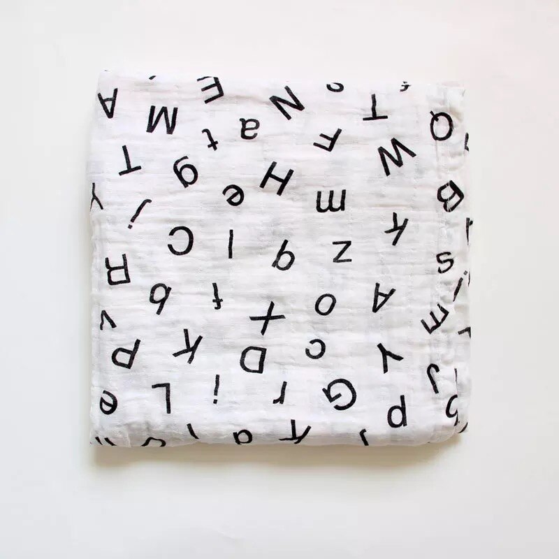 60*60 muslin bomull babyfilt swaddle mjuk tecknad wrap swaddle scarf multifunktion haklappar wrap rapa trasor handduk tillbehör: 8