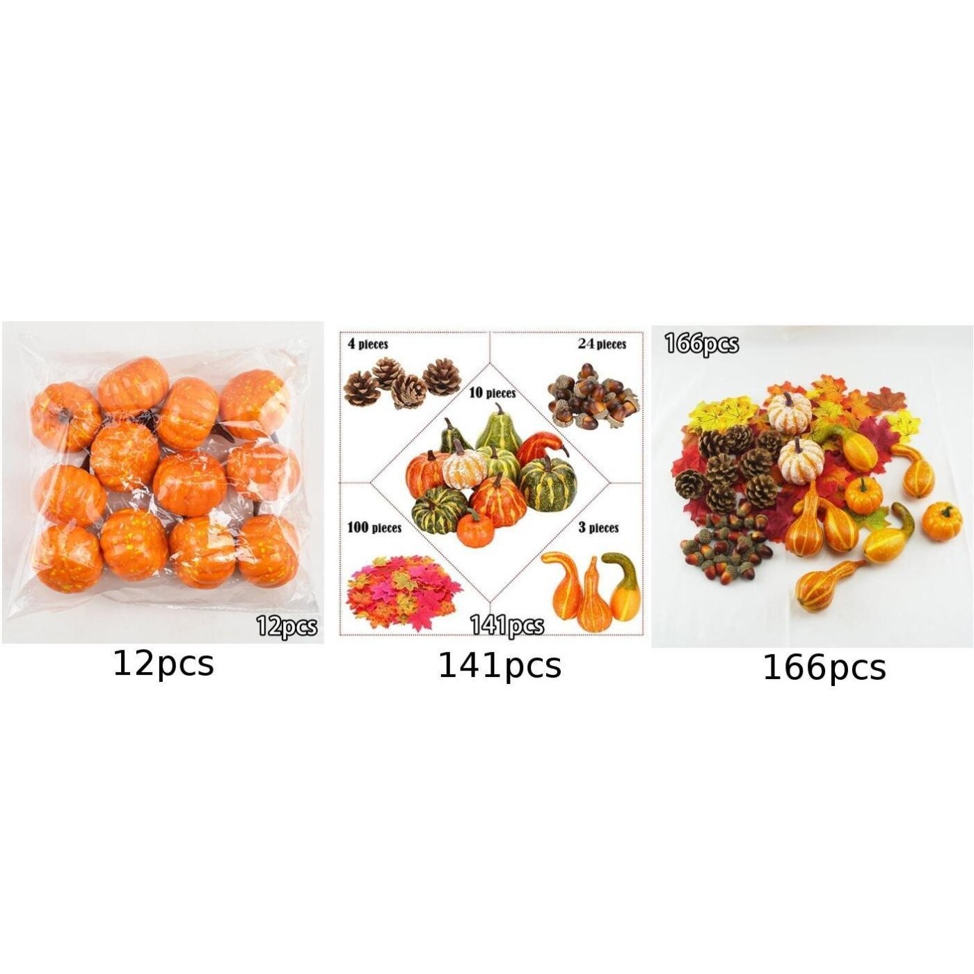 Fall Autumn Decoration Pumpkins Harvest Props Fall Harvest Decorations Props Artificial Mini Pumpkin Gourd Berries Maple Leaf