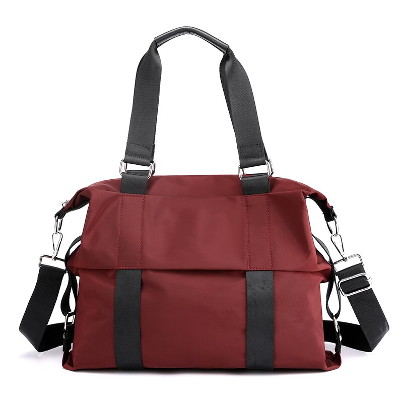 2022 Women&#39;s Shoulder bag Korean Female Handbag Large capacity Messenger Bag Ladies Nylon Tote Crossbody Bags Bolsas: Burgundy