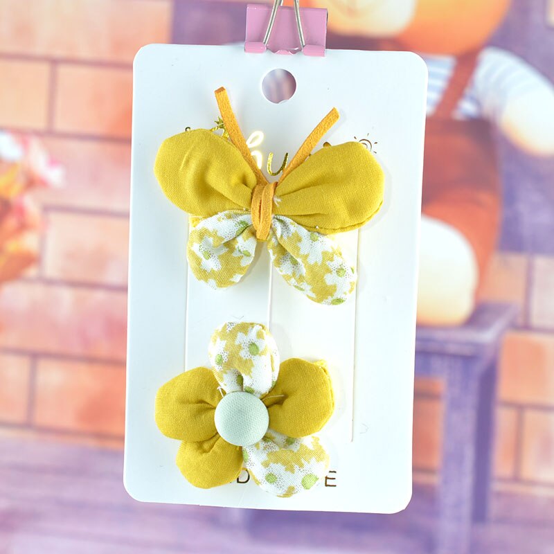 Bows Clips Haarspeld Meisje Haar Bogen Boutique Haar Clipkids Haar Accessoires Meisje Haar Accessoires: huangse