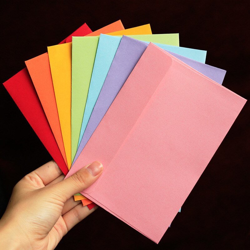 10Pcs/Pack 16cmx10.8cm Kraft Black Paper Envelope Message Card Letter Stationary Storage Paper Candy Kraft Blank Envelope