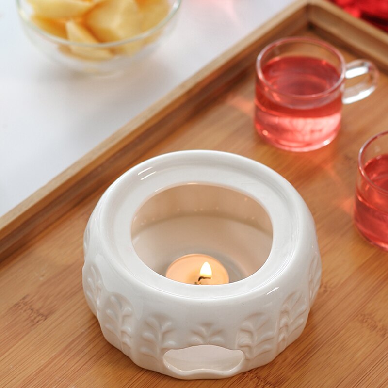 Modern Glass Teapot Base Candle Warmer Luxury European Style Teapot Trivets Outdoor Portable Chauffe Plat Heating Base JD50DZ