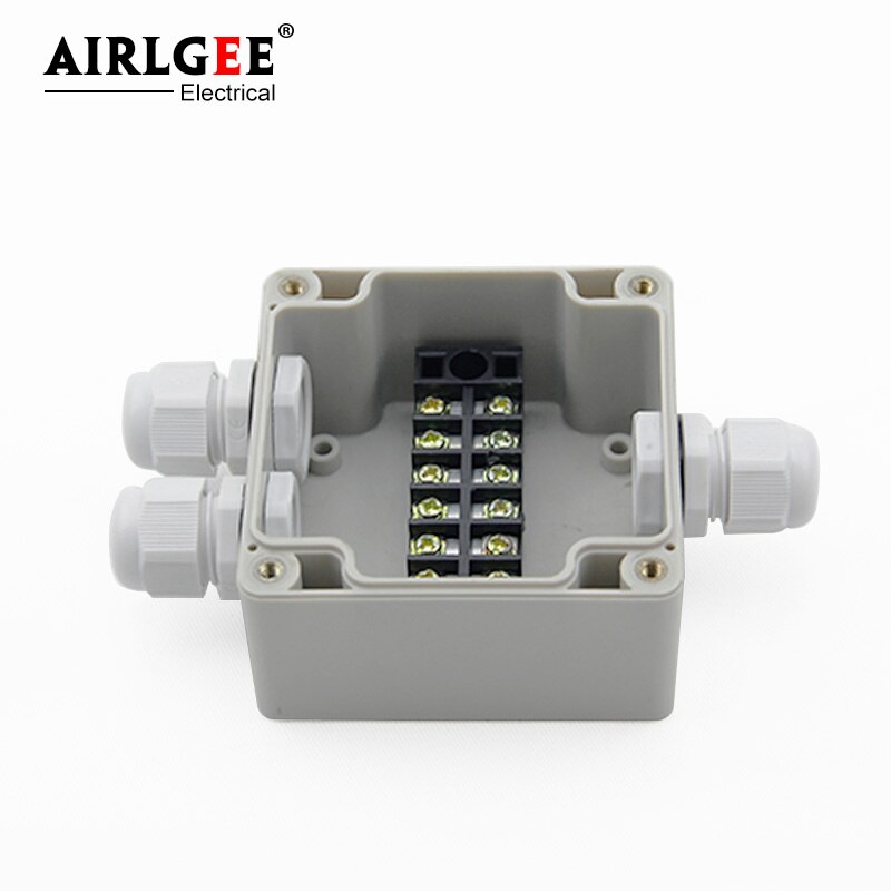 83*81*56mm 1 Inlaat 2 Outlet 6 P terminal aansluitdoos kabel doos ABS power control doos verzegelde doos nylon connector