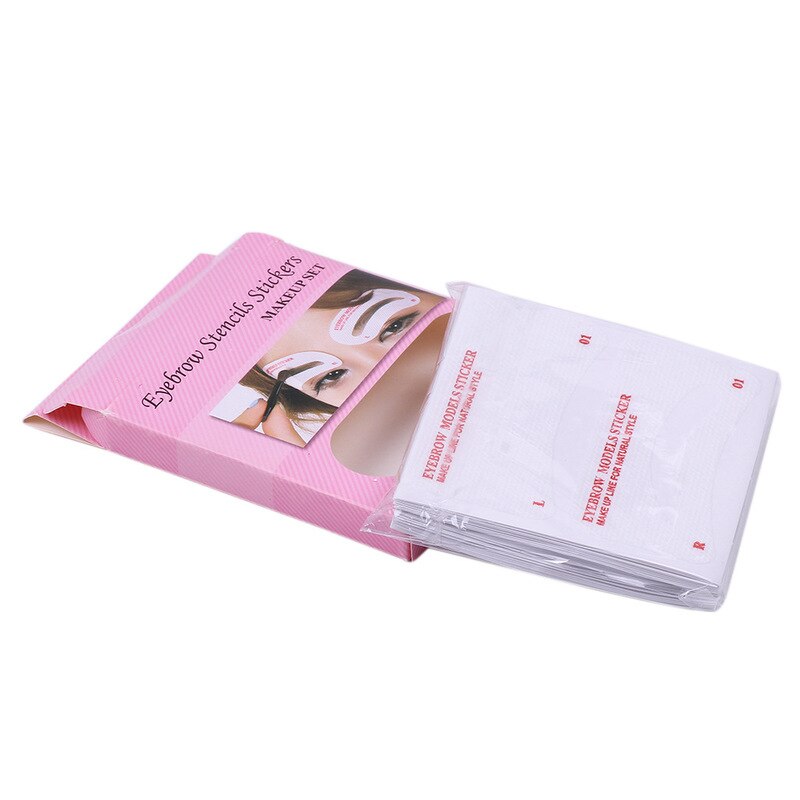 12 Pairs Wenkbrauw Stencil Stickers Wenkbrauw Tekening Sjabloon Diy Makeup Tools Yxl