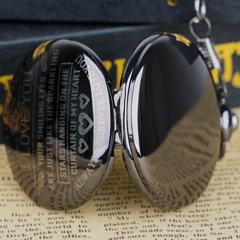 Creatitive Pocket Watch Pattern Steampunk Vintage Quartz Pocket Watch Best Husband