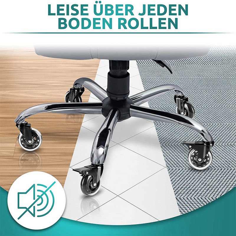 Ruedas de suelo duro de 11 Mm para silla de oficina y juegos, 5 piezas, Premium, con función de freno