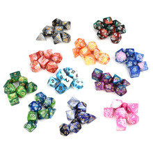 7 stks/set Digitale dobbelstenen Game dices set Polyhedrale D4-D20 Multi Zijdige Acryl Dobbelstenen #3o30 @ Y