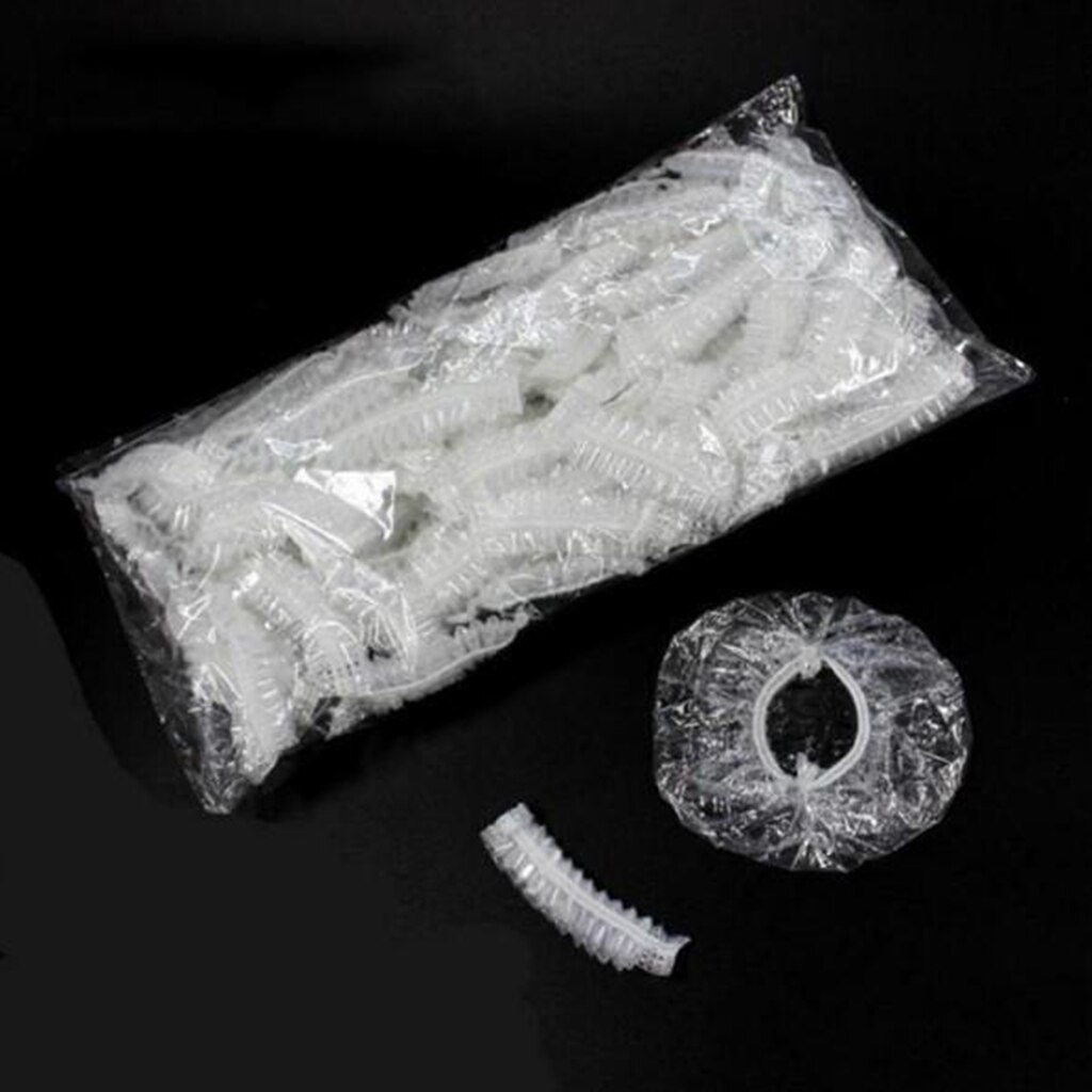 Protector de orejas de agua para ducha, tapa transparente desechable para tinte de pelo, para baño, salón de barbería, 100 Uds.