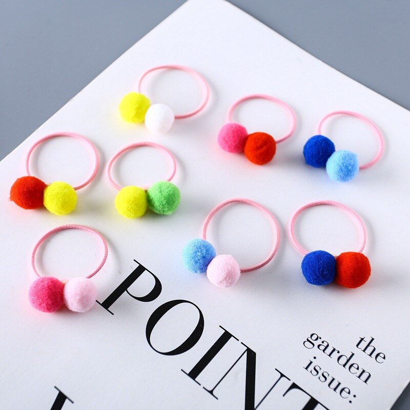Bandes élastiques pour cheveux de princesse, boule de couleur pour enfants, coiffure pour bébé, accessoires pour cheveux pour filles, 10 pièces,