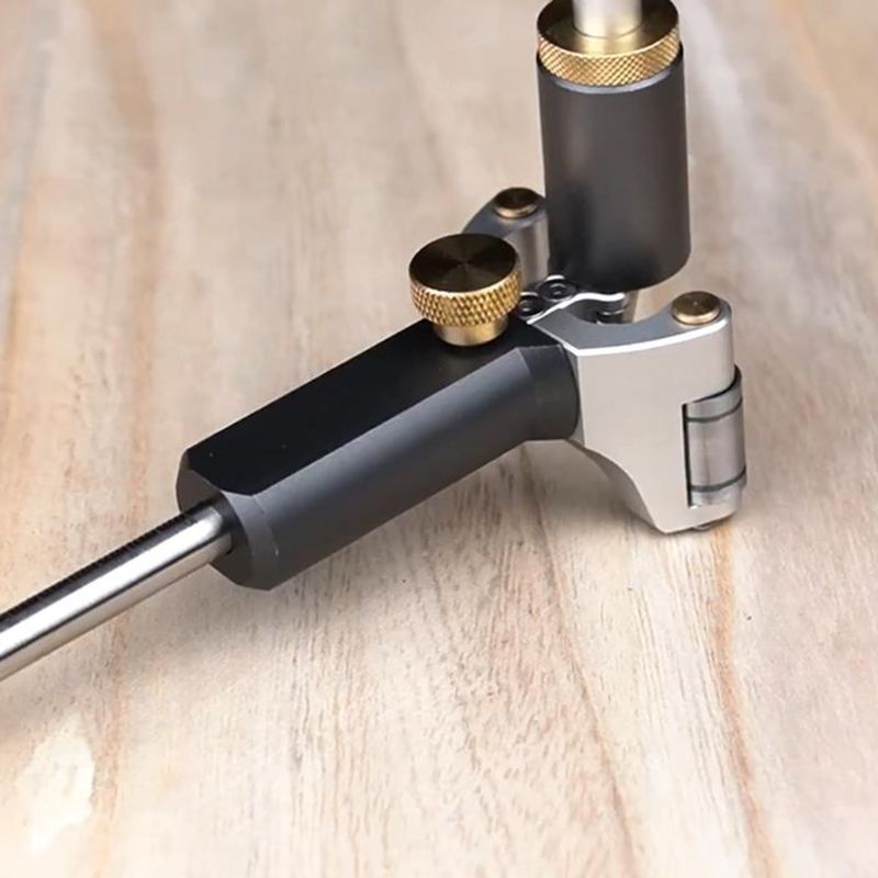 Woodworking Linear Arc Dual-purpose Scriber Ruler Parallel Line Drawing Measuring Gauge DIY Wood Scribe Tools