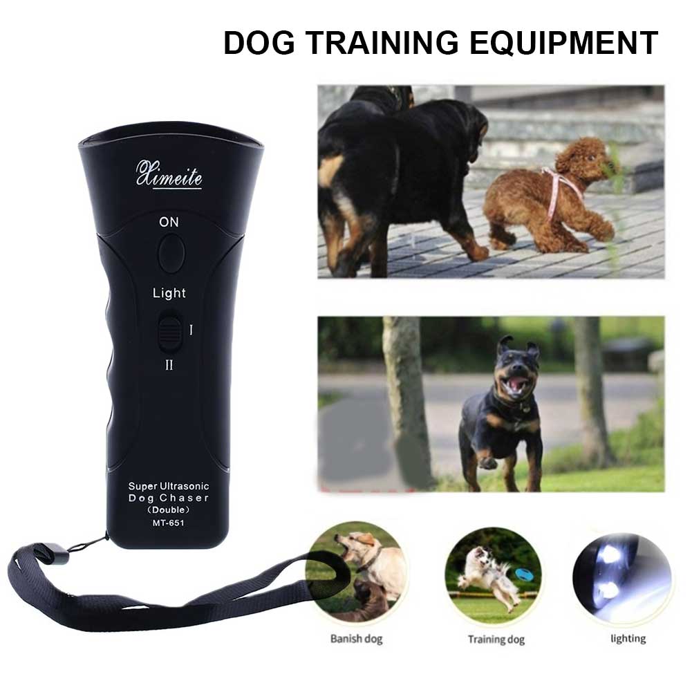 Hond Chaser Trainers Hond Training Apparaat Repeller Draagbare Ultrasone Zaklamp LED Zaklamp LED Aanval