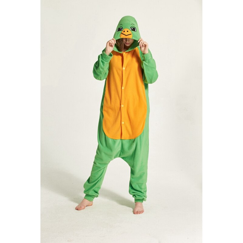 Pigiami animali per adulti impostato pigiami per cartoni animati Cosplay cerniera donna uomo inverno pigiama tartaruga unisex