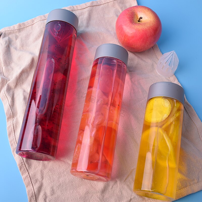 10 stk/parti engangs teflaske take-away emballage cylindrisk juice flaske låg cylindrisk flaske opbevaring flasker krukker