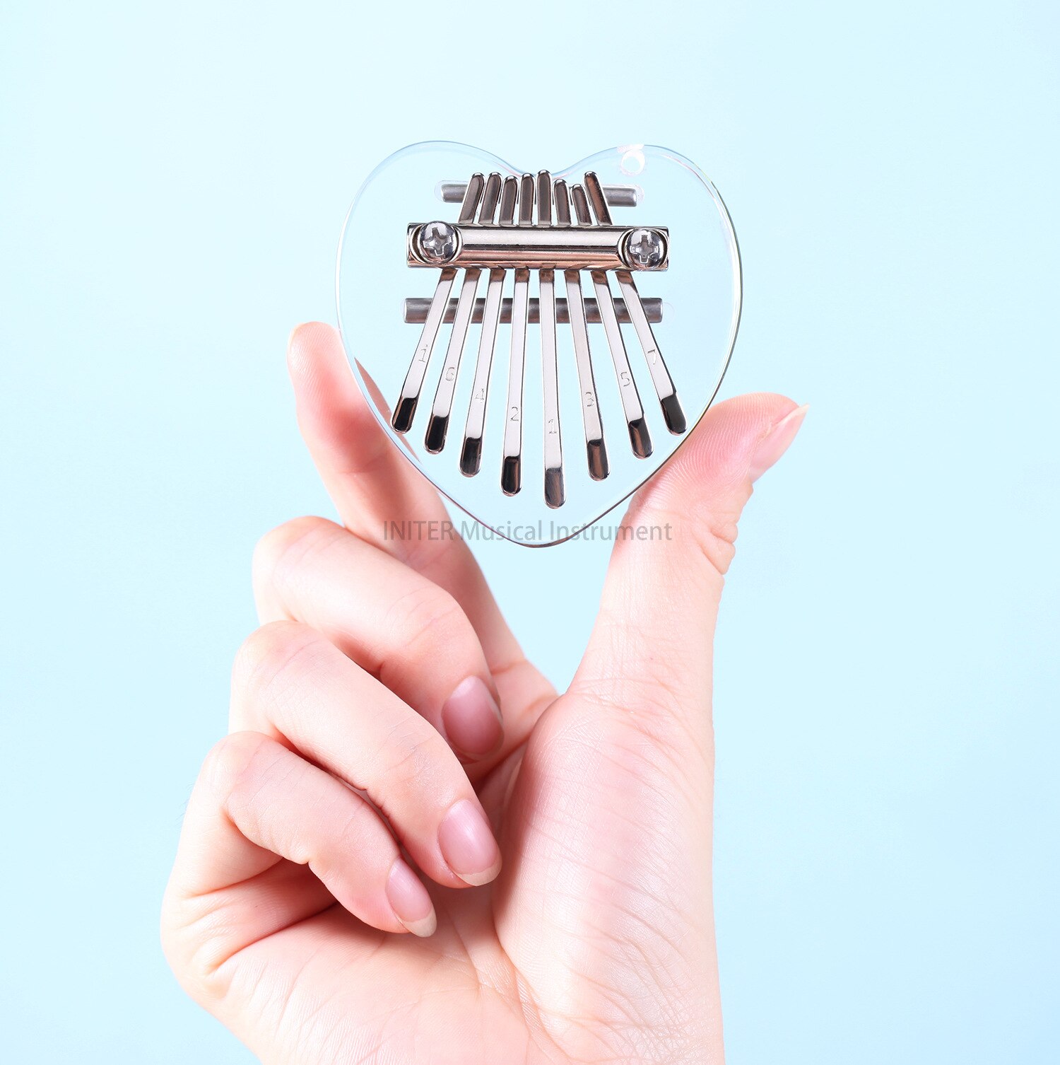 8 Keys Mini Kalimba Solid Mahogany Thumb Piano 8 Keys Solid Wood Kalimba Mini Kalimba Pendant Mini Harp Christmas: D