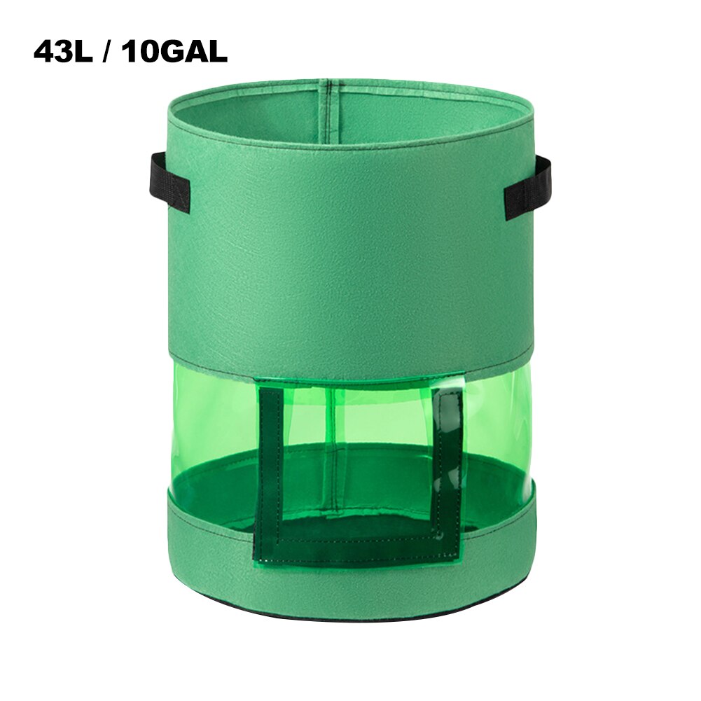 Plant Planting Bag Potato and Tomato Covered Middle Transparent Potato Planting Bag: White