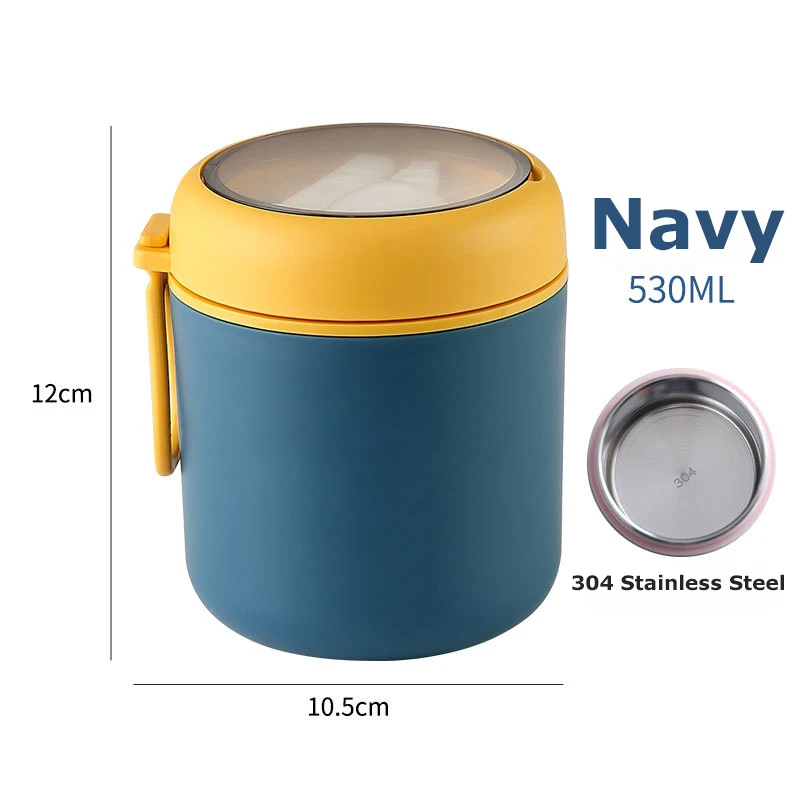 530ml/710ml Food Thermal Jar Insulated Soup Cup Thermos Containers Stainless Steel Lunch Box Thermo Keep for School Children