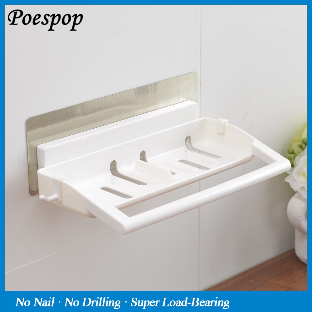 POSEPOP Badezimmer Eckregal Saugnapf Saugnapf Kunststoff Dusche Korb Küchenwand Gestell Dusche Mit Handtuchhalter