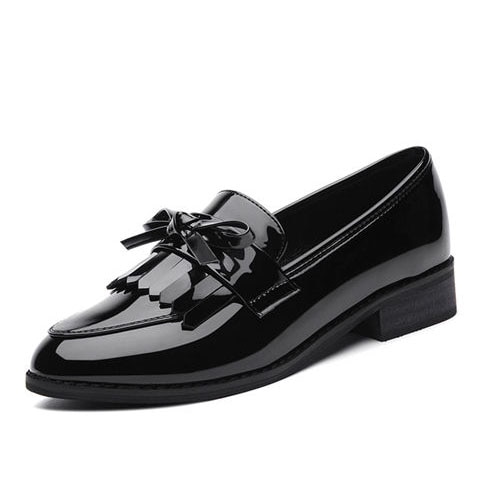 LIHUAMAO, mocasines con flecos para mujer, zapatos de vestir, zapatos planos para de trabajo, cómodos zapatos de punta estrecha