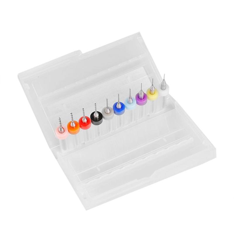 0.3-1.2mm acier au tungstène carbure foret ensemble pour métal horloger réparation Circuit imprimé tungstène montre réparation outil