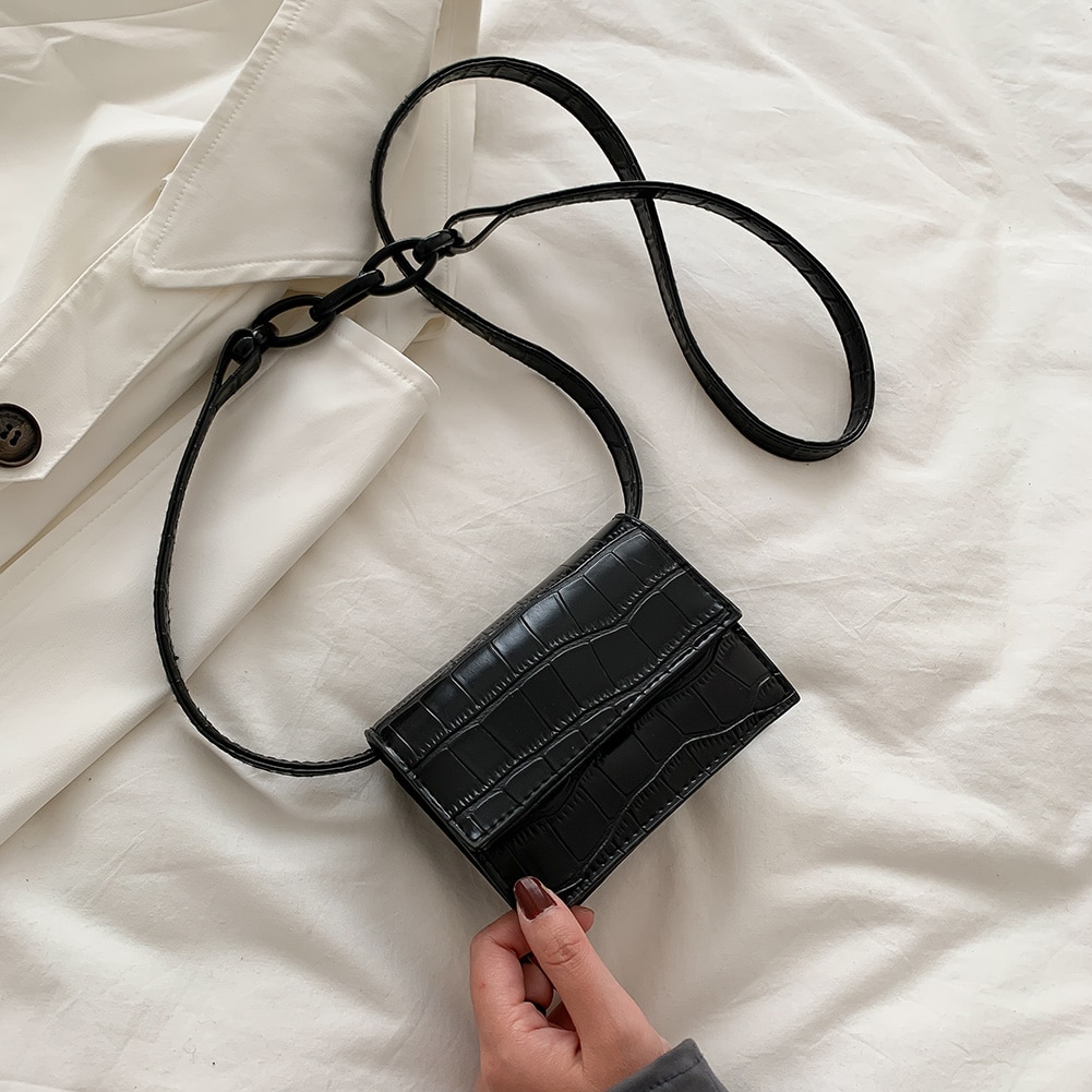 Retro kvinder messenger tasker kvinder lille solid pu sten læder kvinde crossbody taske kvinde messenger mulepose til