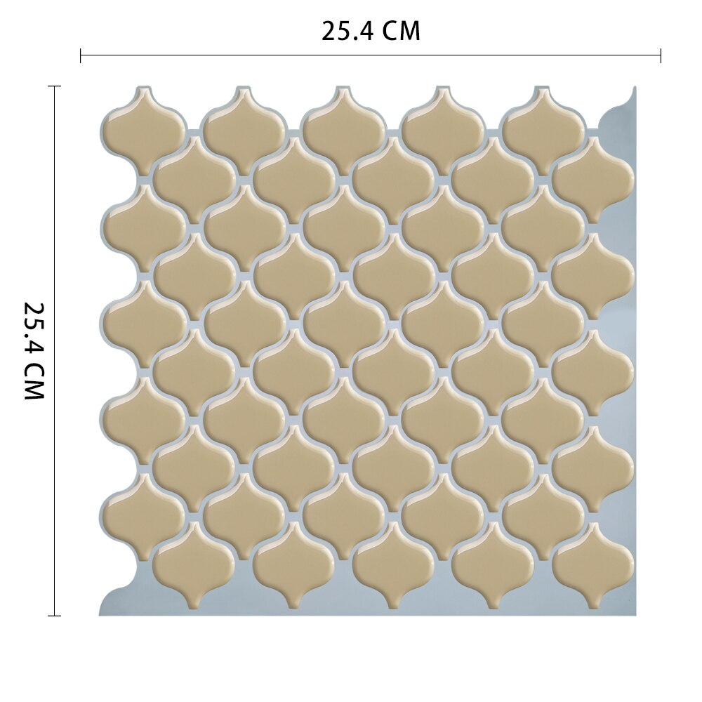 3d mosaik vinyl køkken peel and stick backsplash selvklæbende tapet klistermærke flise  - 1 ark