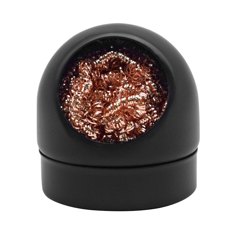 Soldering Iron Tip Cleaner Desoldering Cleaning Ball Welding Soldering Iron Mesh Filter Metal Wire Stand Steel Ball Tin Remover: black