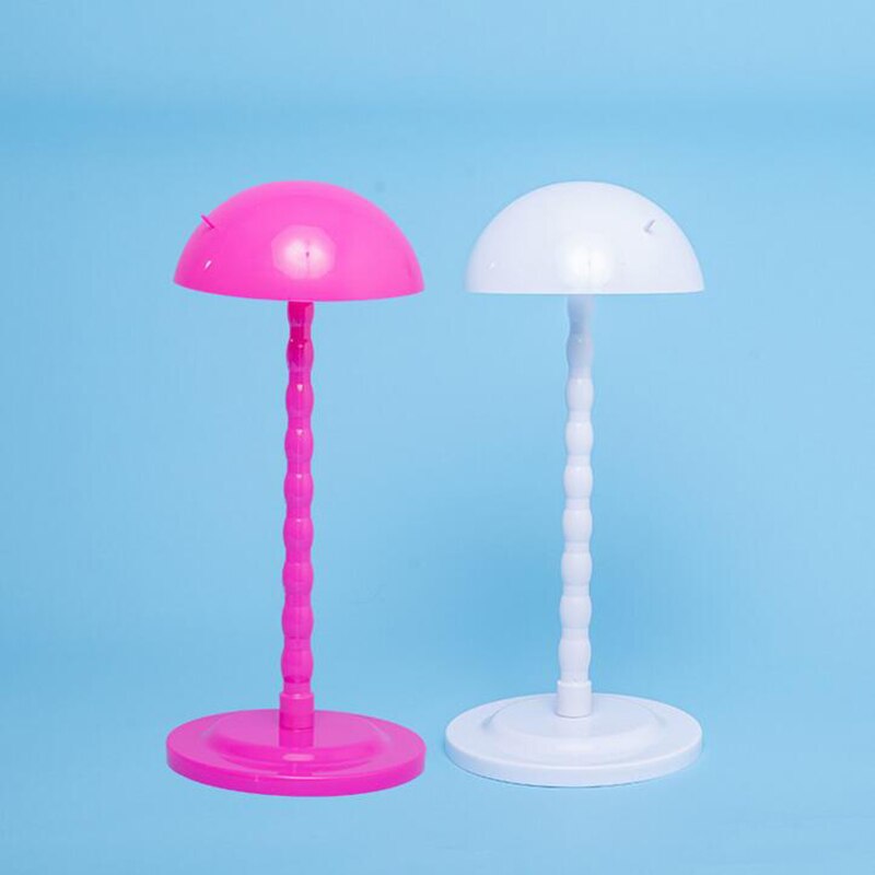1PC Einfarbig Perücke Steht Kunststoff Hütte Anzeige Perücke Kopf Halfter 30Cm Mannequin Kopf/Stand Tragbare Falten kunststoff Perücke Stand