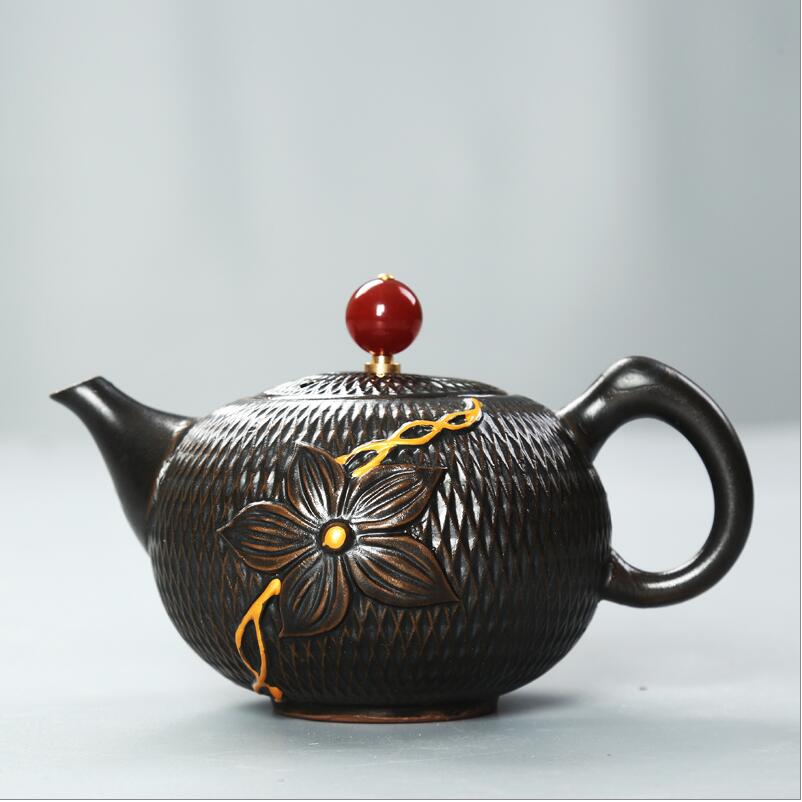 7pcs/10pcs lot Yixing tea set purple ceramic teapot wedding set of tea cups solid wood tea tray tea ceremony on