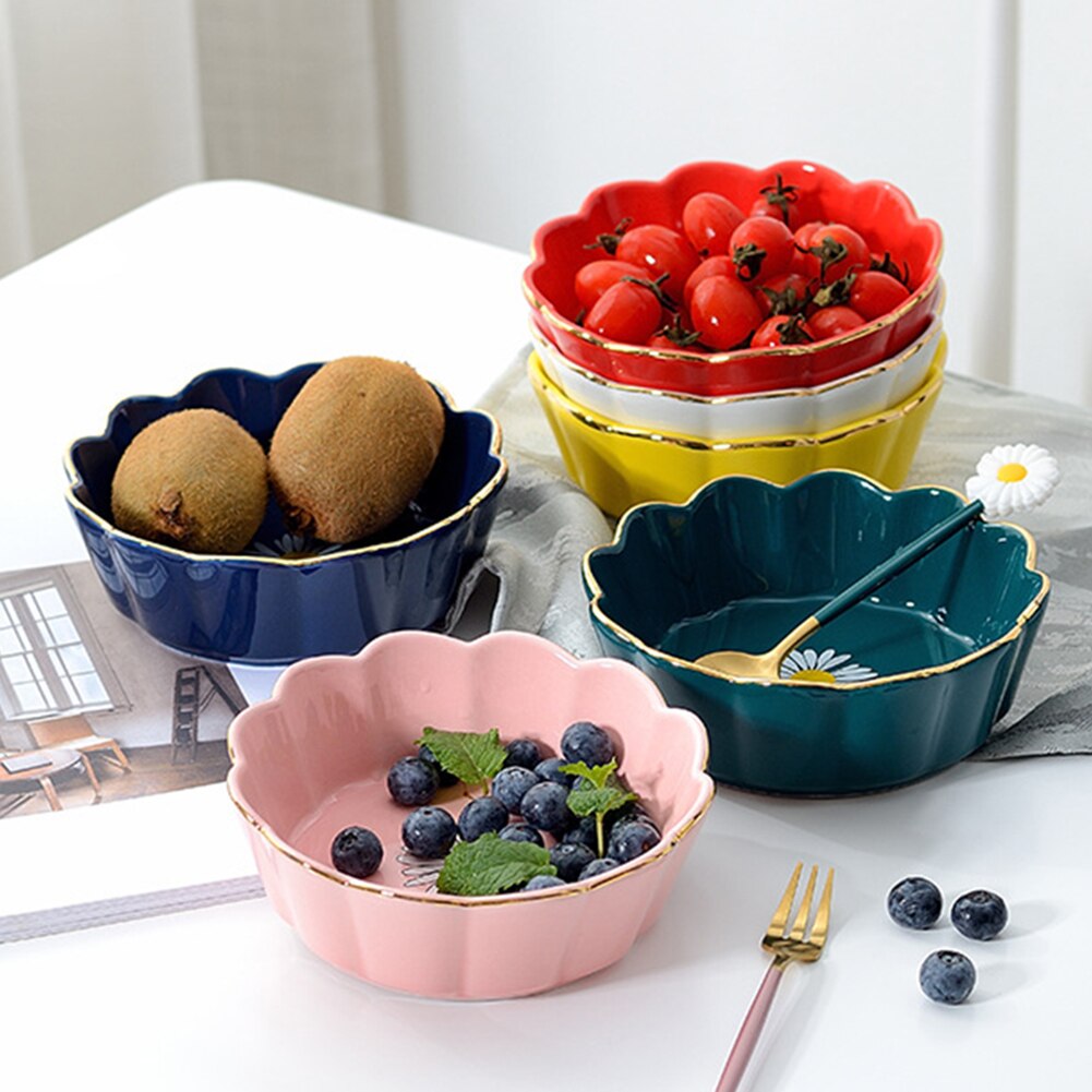 Phnom Penh miseczka ceramiczna zastawa stołowa koronka ze wzorem stokrotki salaterka miska deserowa wielobarwność robić gospodarstwa domowego DNJ998