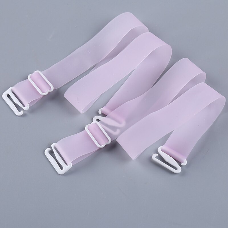 Vrouwen 1cm brede snoepkleurige siliconen bh-bandjes, onzichtbare bh-verlengband, verstelbare bh-haakverlengers, accessoires