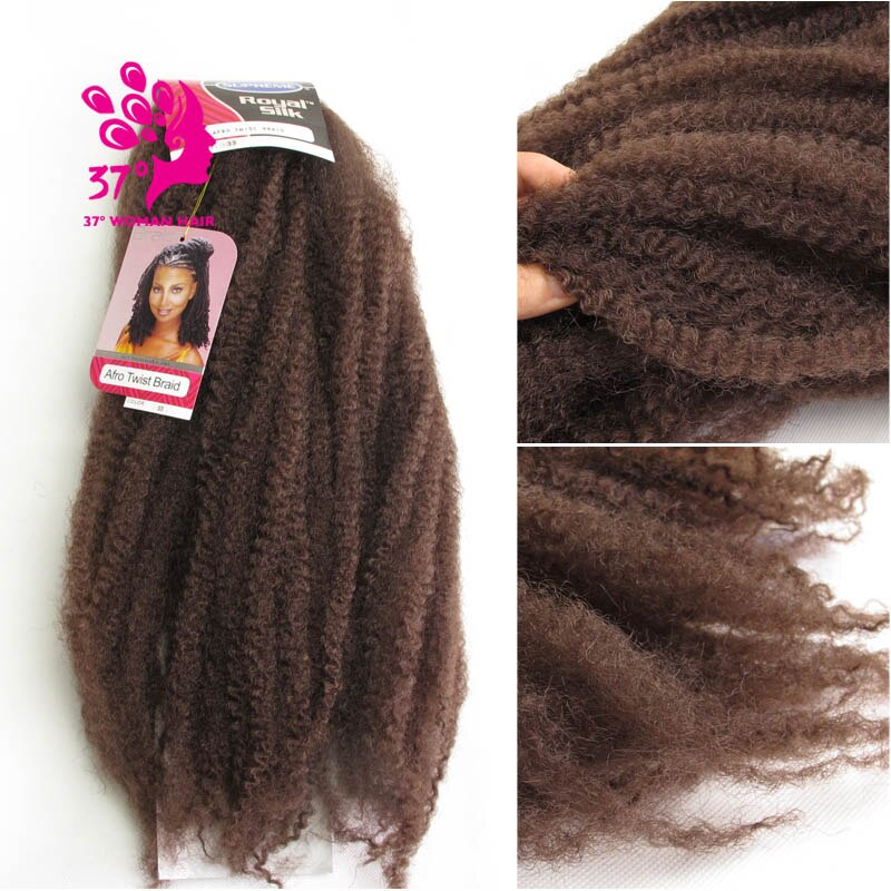 Dream ice's ombre jumbo marley hæklet fletning hår syntetisk krøllet marley hair extensions til fletning af hår: #33