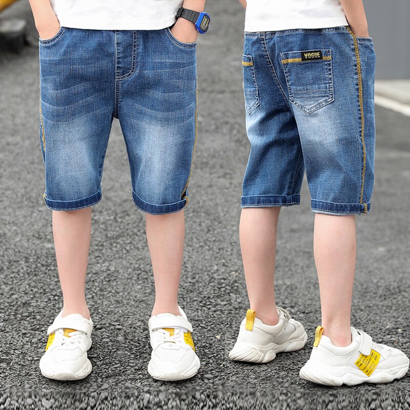 DIIMUU Capretti del Ragazzo di Shorts Bambini Denim Shorts Bordo shorts Plus Size 4-13 Anni di Estate Dei Ragazzi Breve Tratto jeans Casual Pantaloni