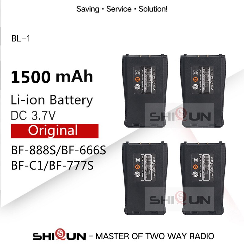 Originale BF-C1 BF-888S Batteria BL-1 e Caricabatterie per BF-666S Compatibile con H777 H-777 BF-777S 888 BF baofeng 888s accessori: 4 pezzi