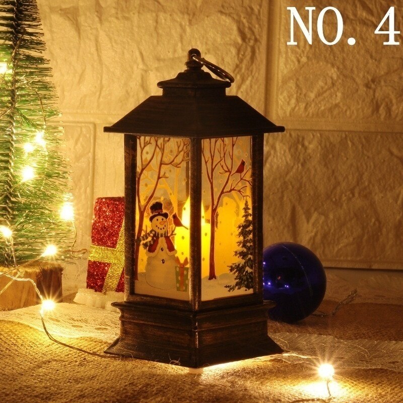 Christmas Decoration Warm Light Snowman Santa Elk Mini Angel Fairy Lantern Lighting Toy for Kid: Green