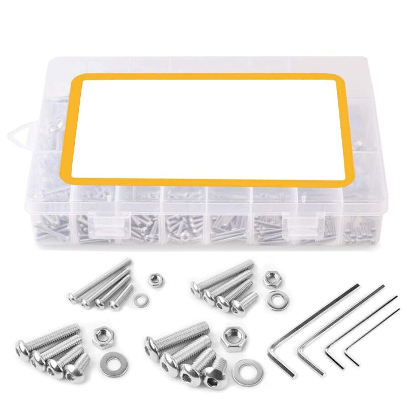 1080 Grain Set Flat Round Head Hexagon Socket Screw Set Pan Head Hexagon Socket Combination Nail: Default Title